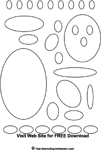 Oval shapes coloring page activity sheet