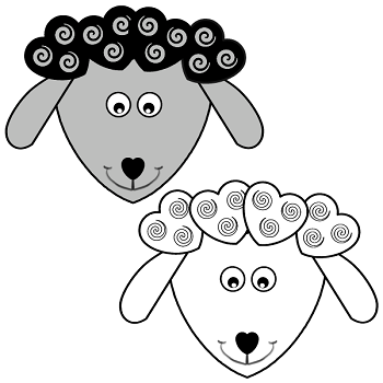 Lamb craft sheep heart shape preschool printable activity