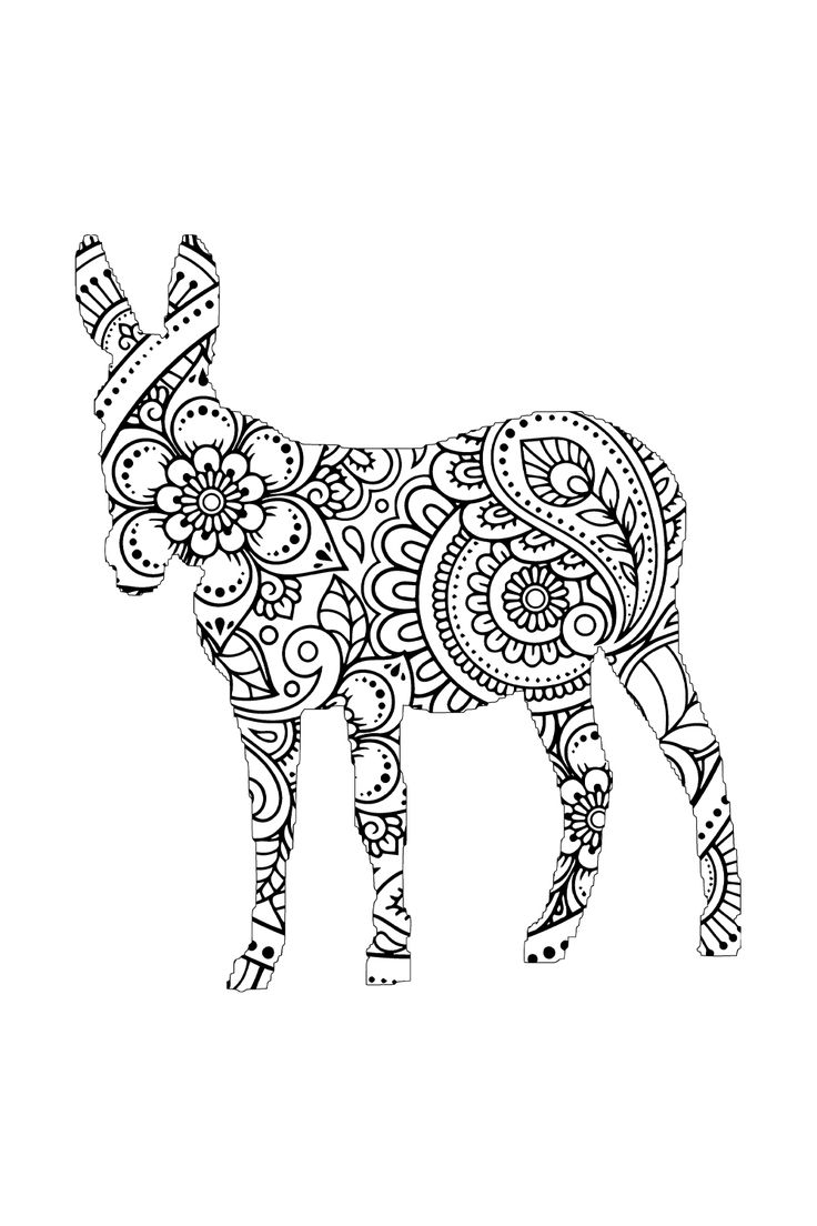 Donkey coloring pages labs art dots art dot art painting