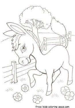 Engaging donkey coloring pages for preschoolers