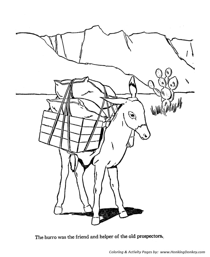 Farm animal coloring pages printable burro coloring page and kids activity sheet