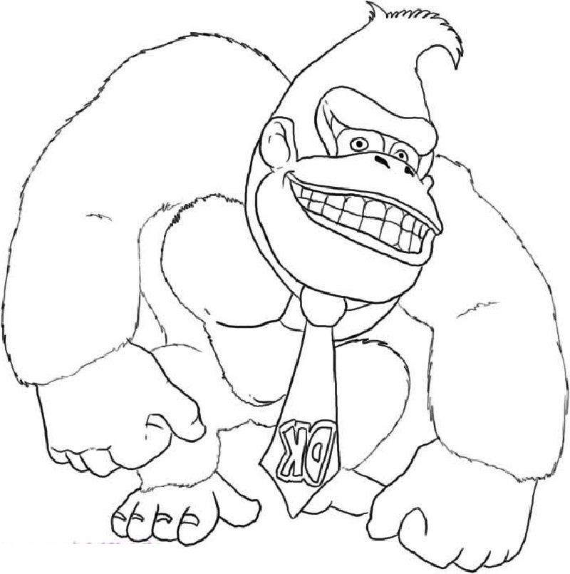 Donkey kong coloring pages educative printable coloring pages donkey kong donkey kong country