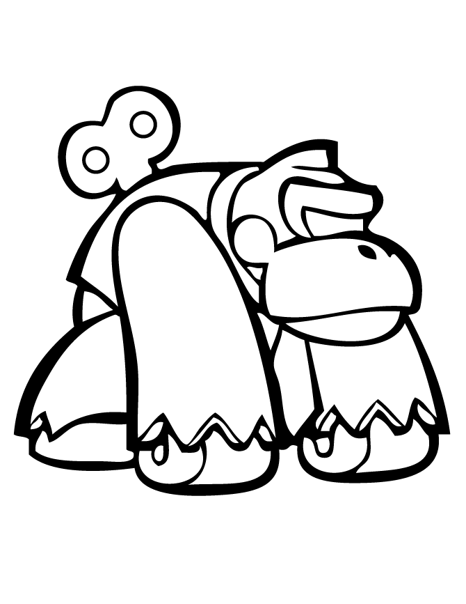 Donkey kong coloring pages