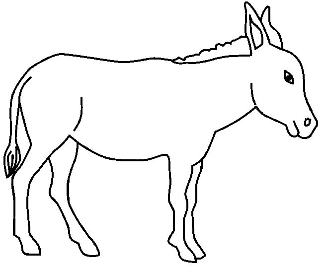 Donkey coloring page