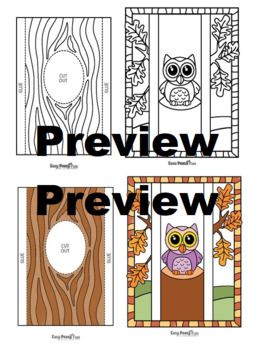 Owl craft template fall crafts d owl coloring page by easy peasy and fun