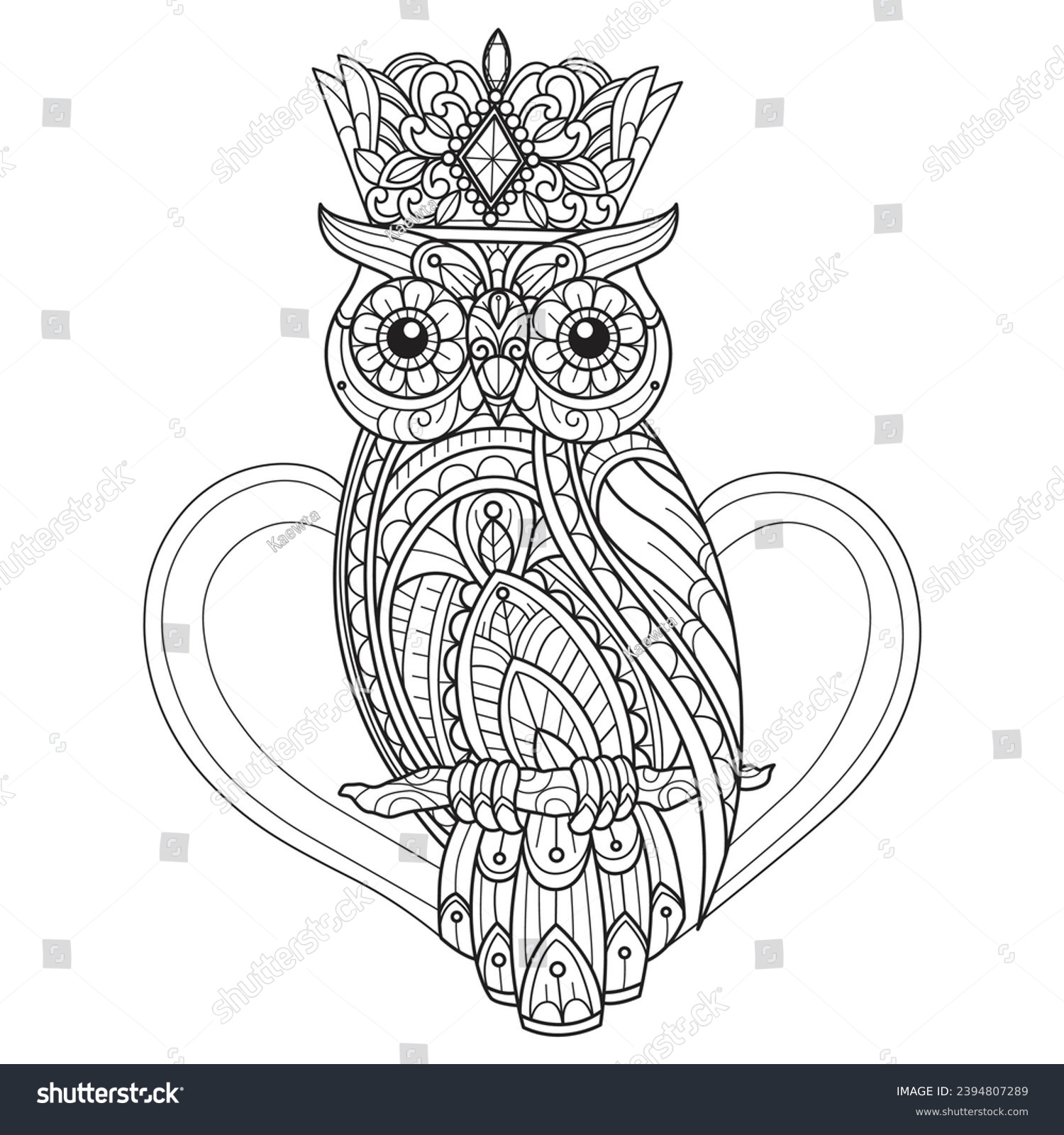 Owl adult coloring pages images stock photos d objects vectors