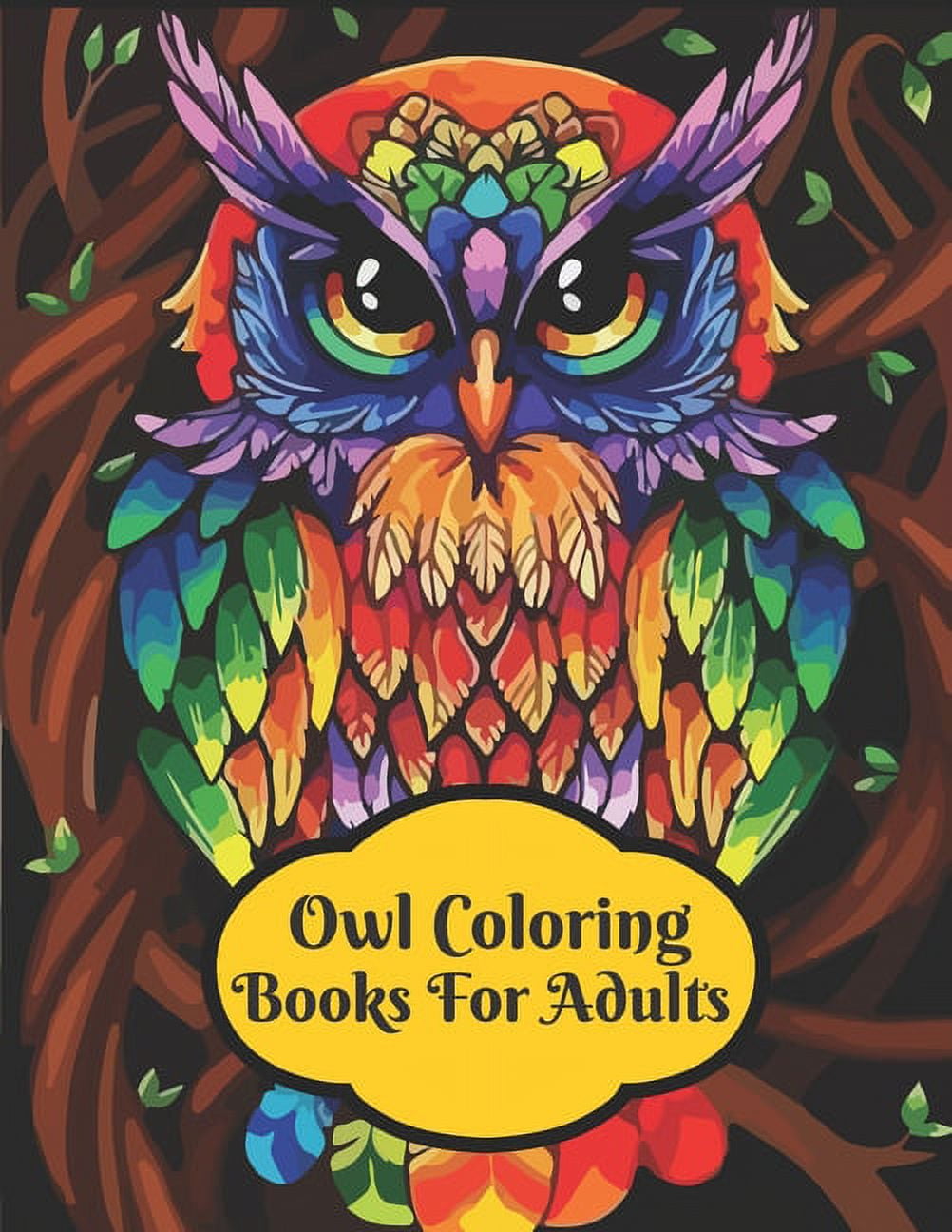 Owl coloring books for adults an adult coloring book with fun owl designs fun and easy coloring pages paperback