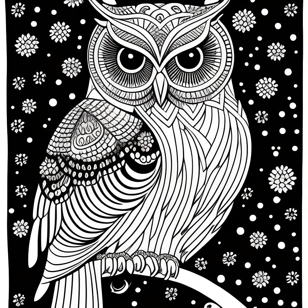 Owl coloring page