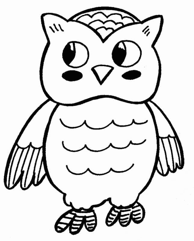 Owl free for kids coloring page