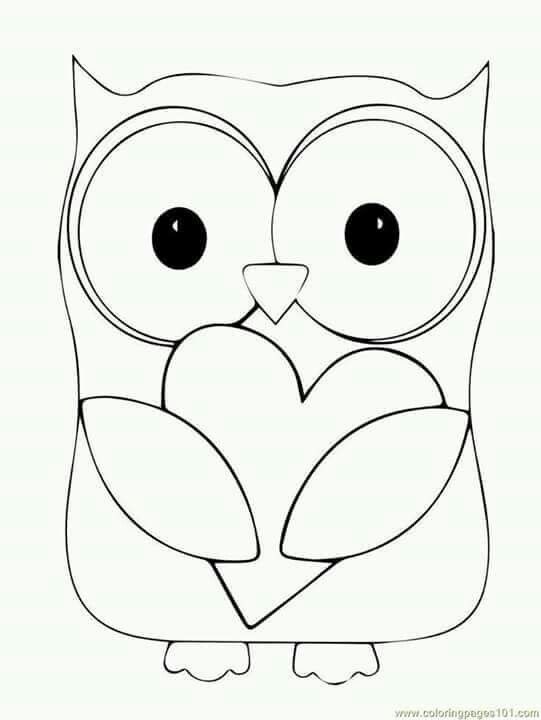 Pin by villa chacao on bebes owl coloring pages heart coloring pages owl patterns