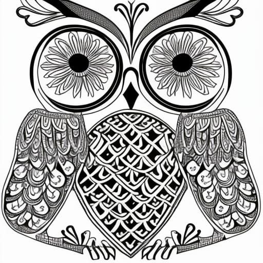 Owl mandala coloring page