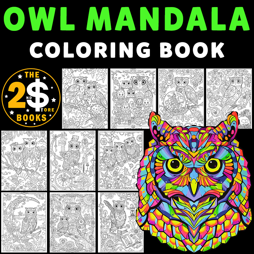 Owl mandala coloring book