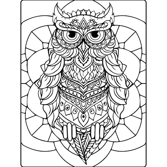 Owl mandala coloring pages mandala coloring sheets mandala owl coloring page download now