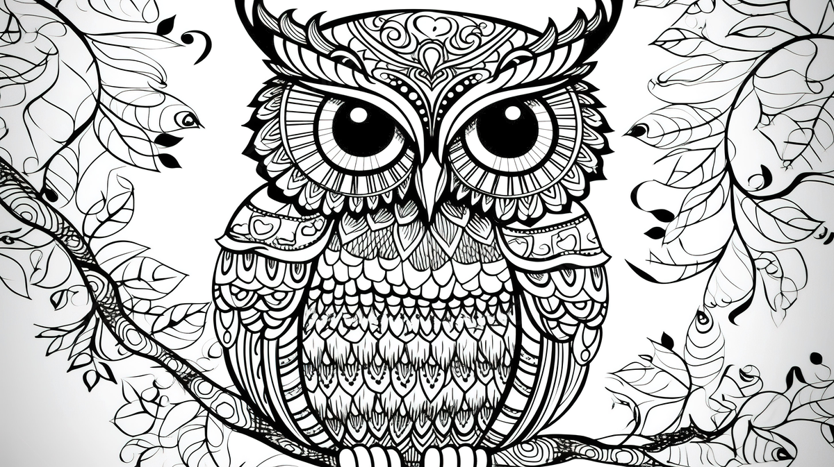 Adult coloring pages black and white owl coloring page background gfyork cute picture that you can color background image and wallpaper for free download