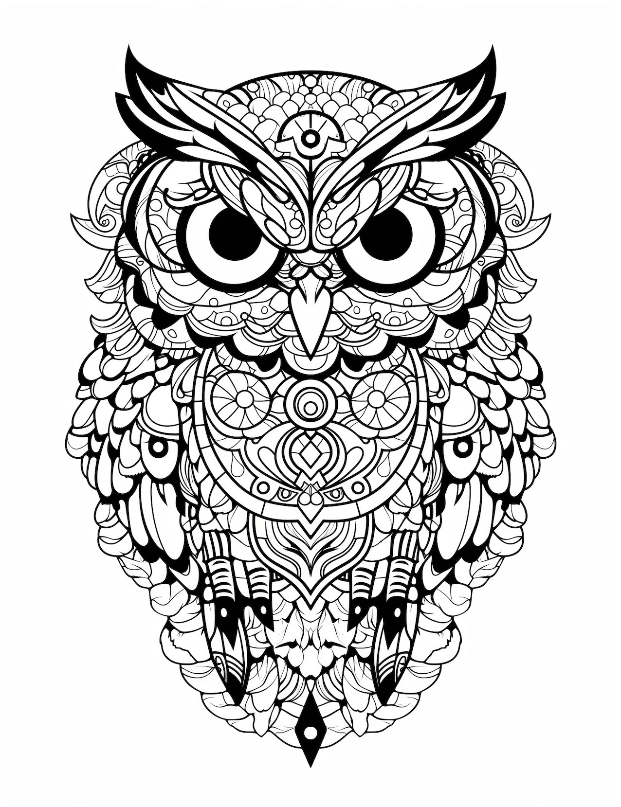 Fascinating owl coloring pages free printable