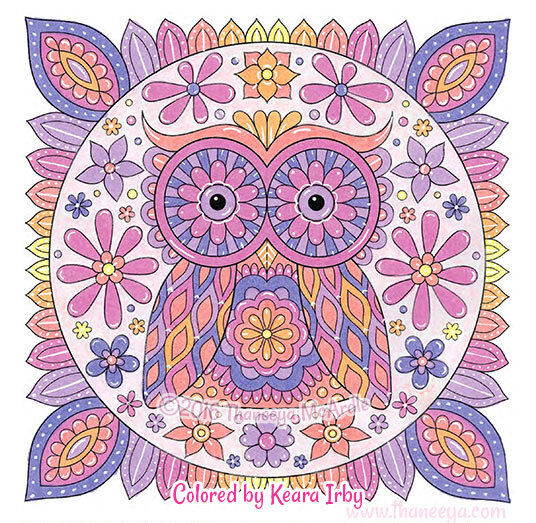 Groovy owls coloring book by mcardle â