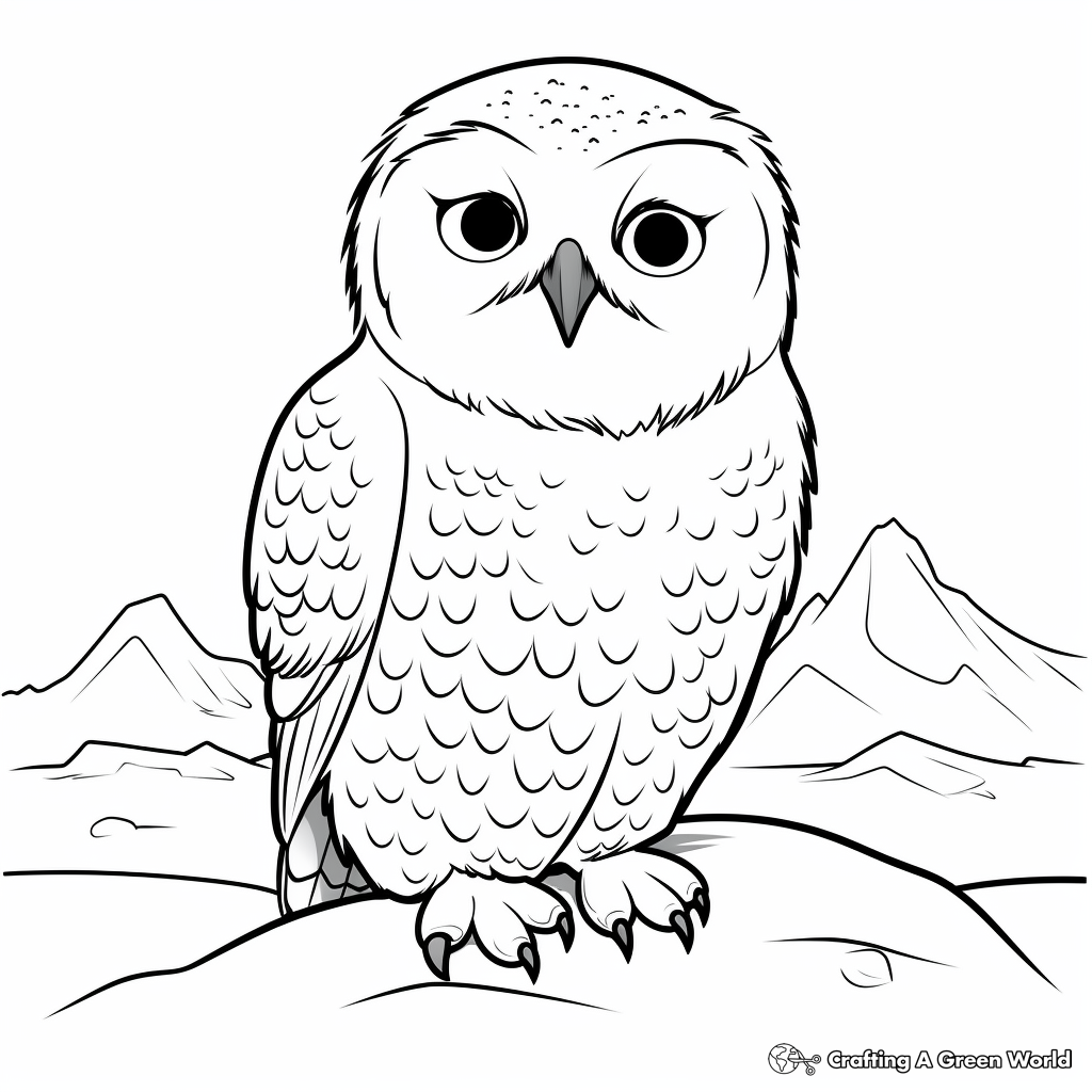 Snowy owl coloring pages