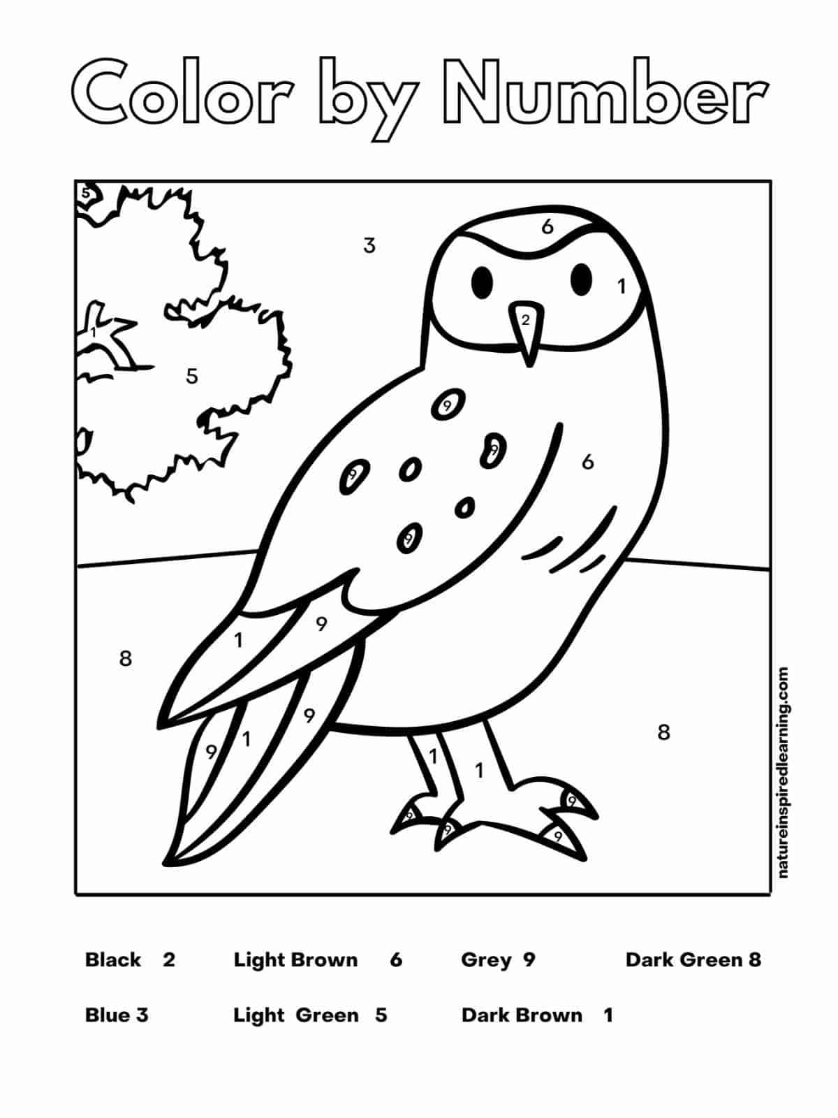 Animal color by number worksheets