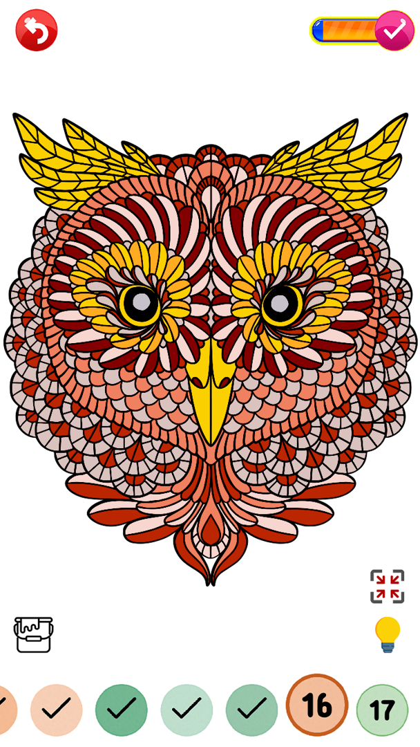 Owl coloring bookcolor by number