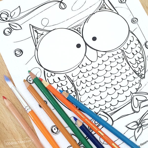 Owl coloring pages