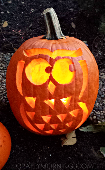 Owl pumpkin free template for halloween