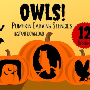 Owl pumpkin stencil