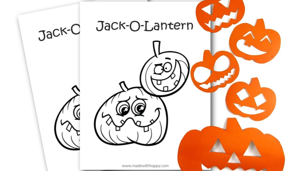 Jack o lantern coloring page