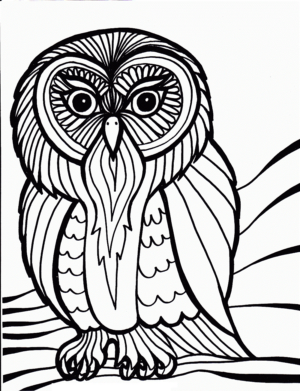 Free printable owl coloring pages for kids