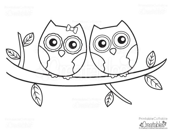 Owls couple free printable coloring page owl coloring pages owls drawing free printable coloring