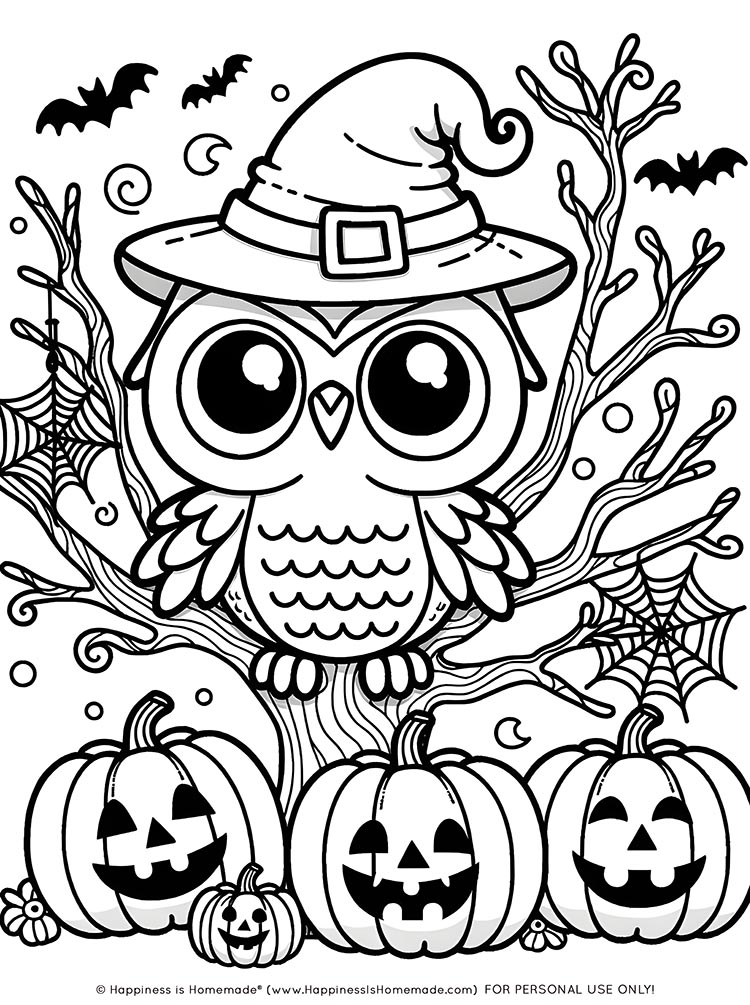 Free halloween coloring pages for adults kids