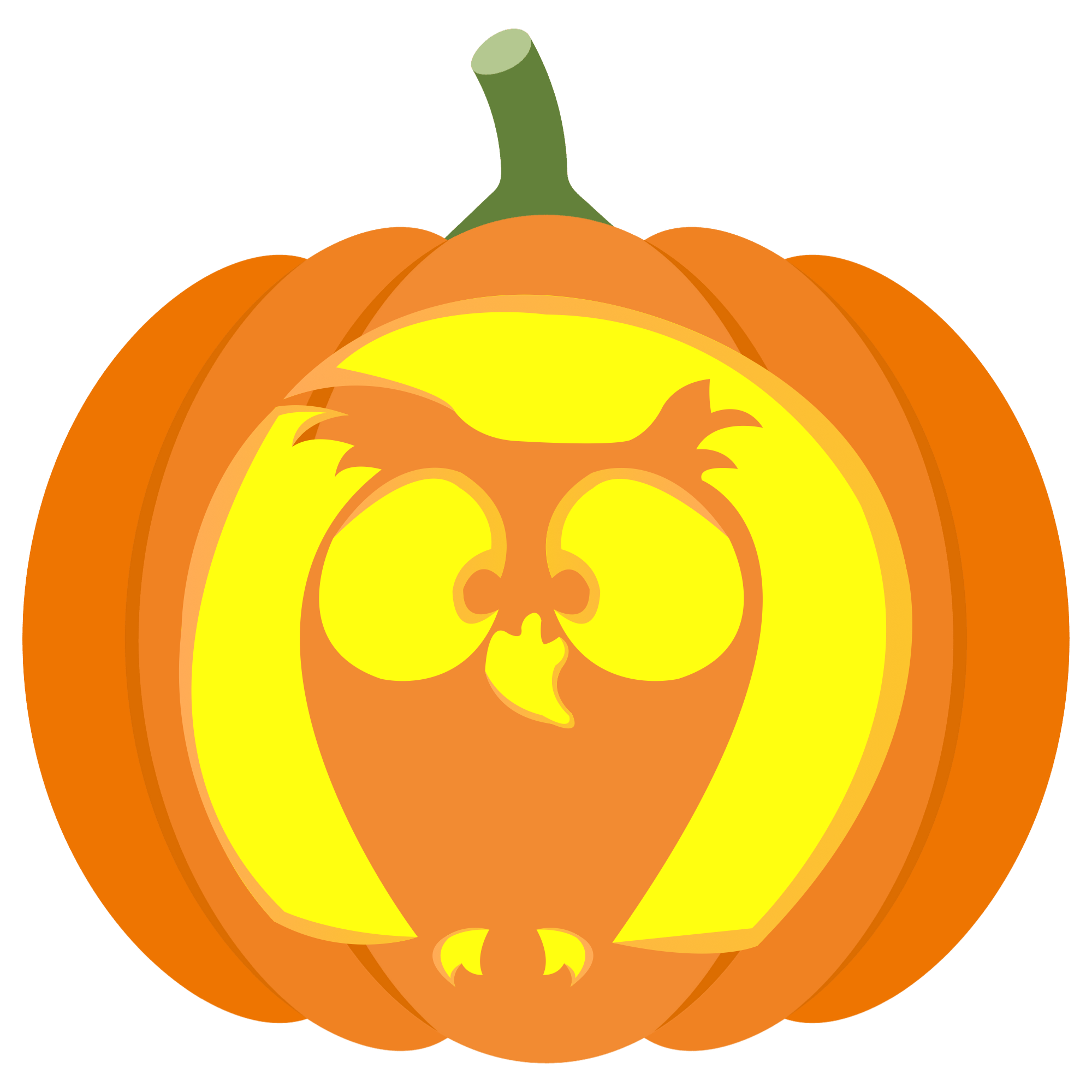 Easy owl pumpkin stencil free printable papercraft templates