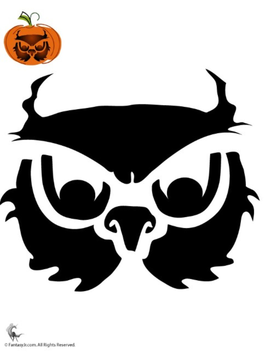 Printable pumpkin carving stencils to use as templates