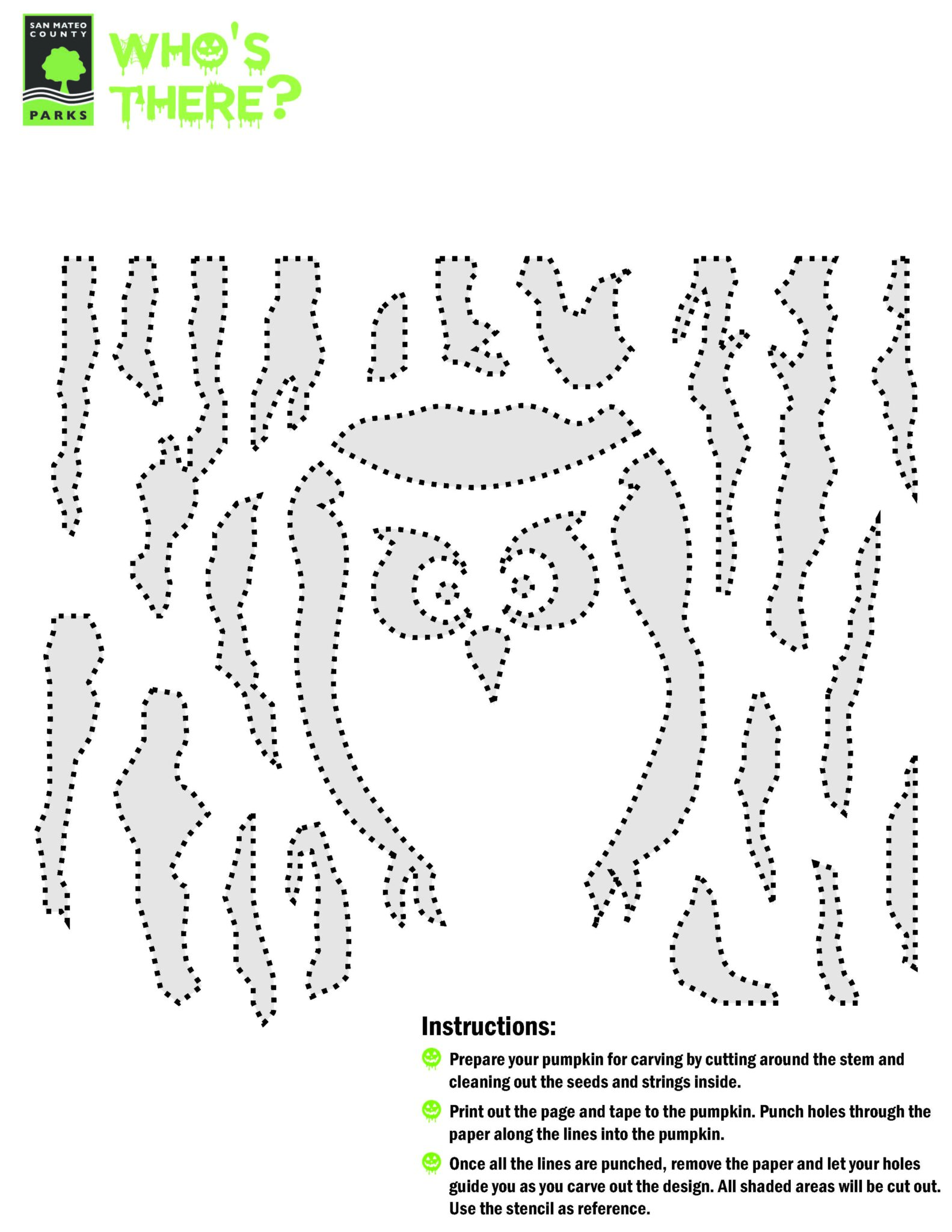 Owl pumpkin stencil