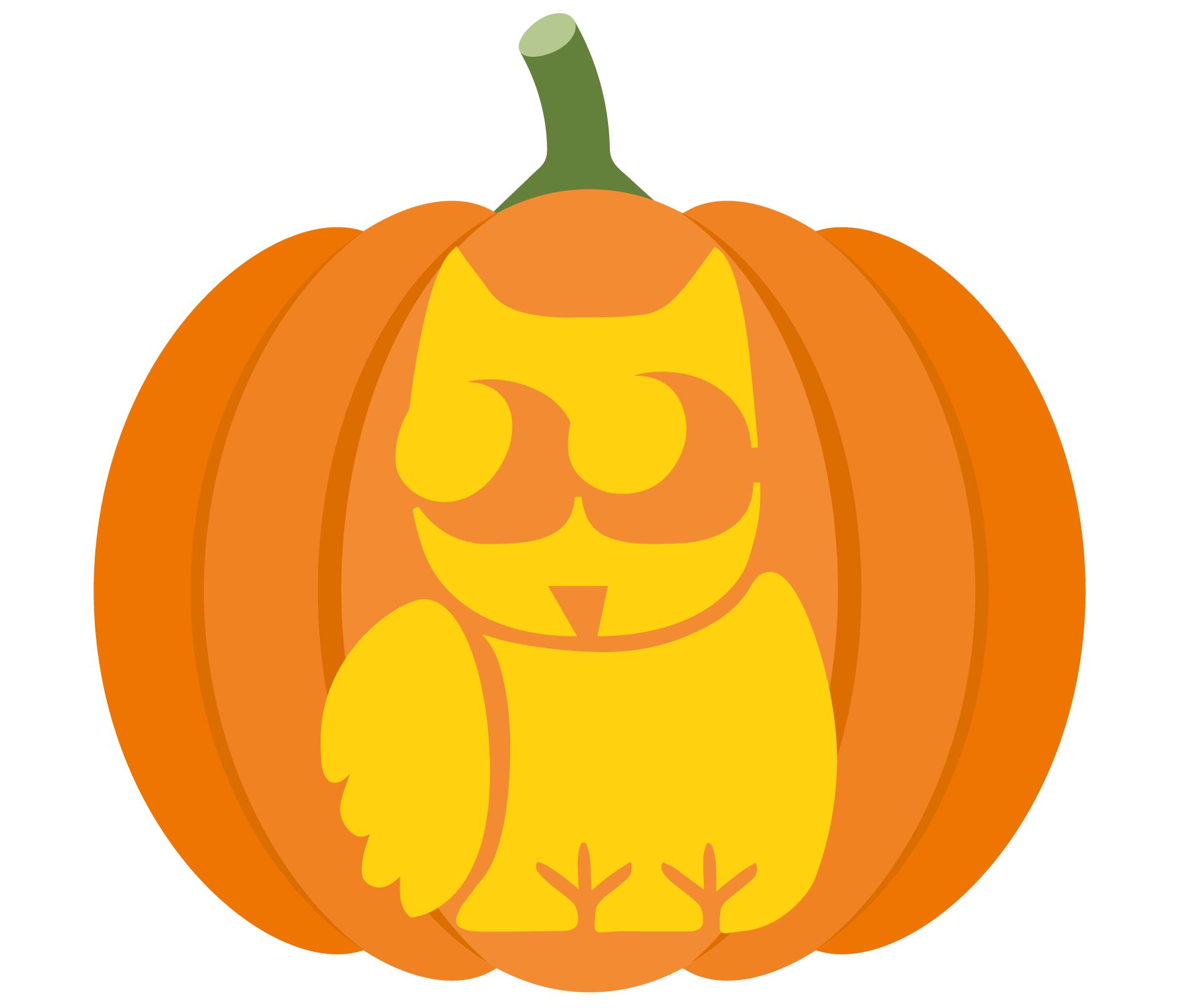 Cute owl pumpkin stencil free printable papercraft templates