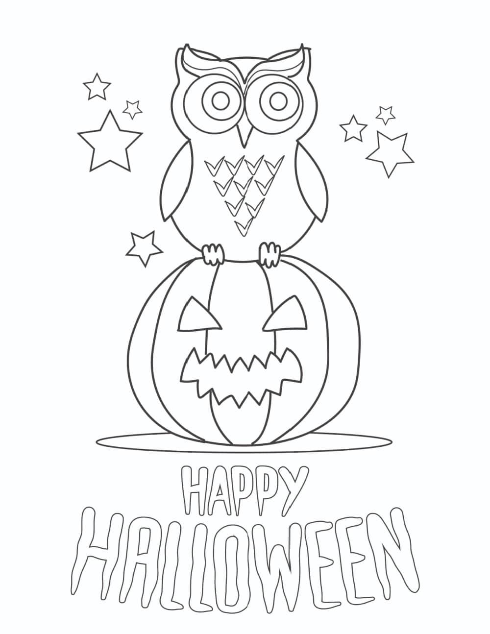 Happy halloween coloring pages free printables