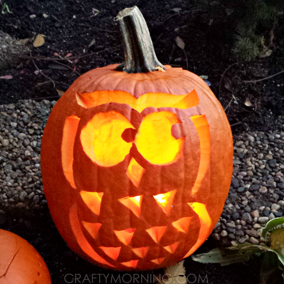 Owl pumpkin free template for halloween