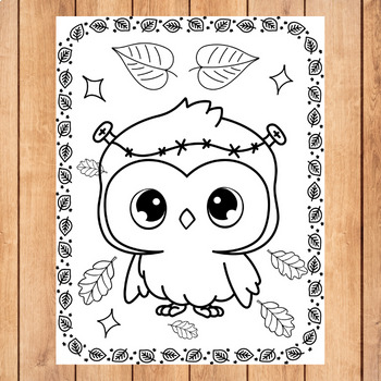 Fall coloring pages autumn coloring for kids flower pumpkin fox owl