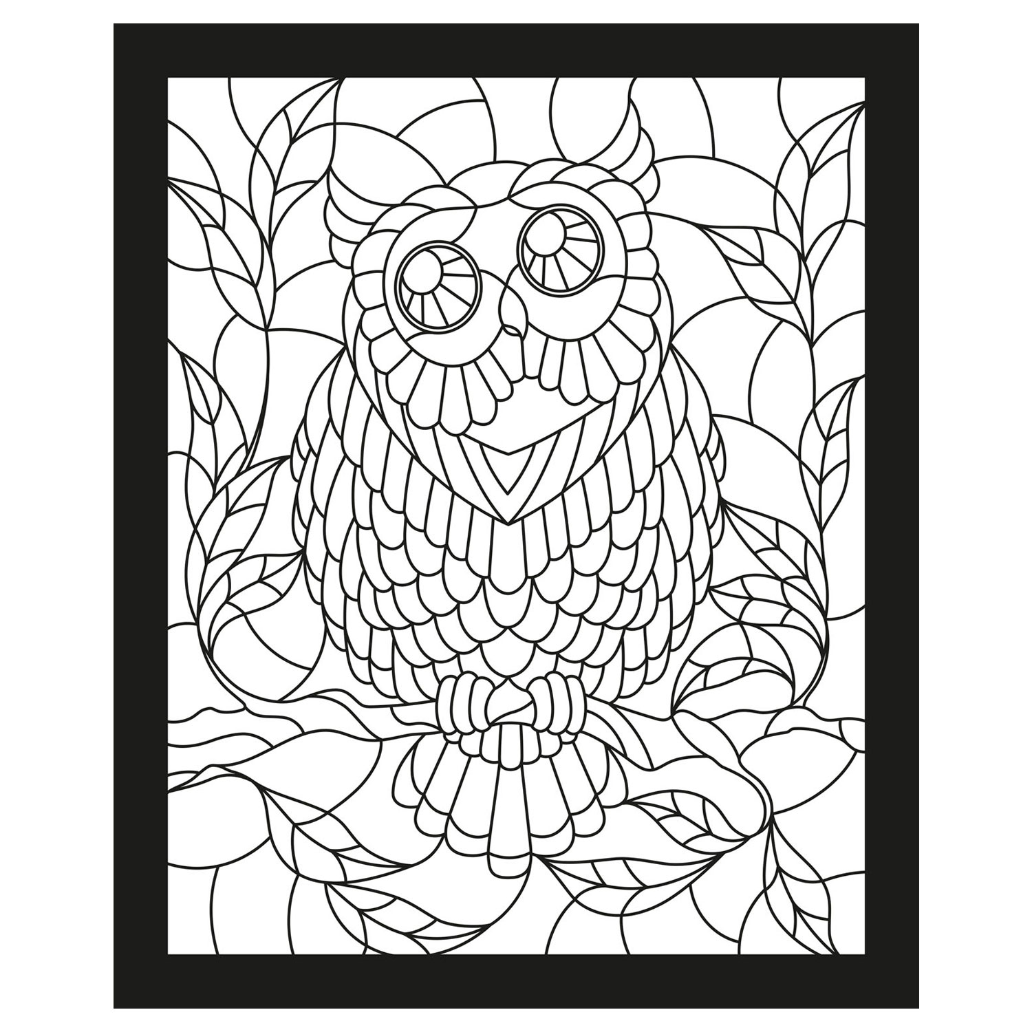 Stained glass coloring book