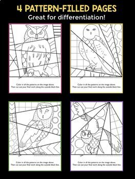 Owl coloring pages writing prompts interactive pattern