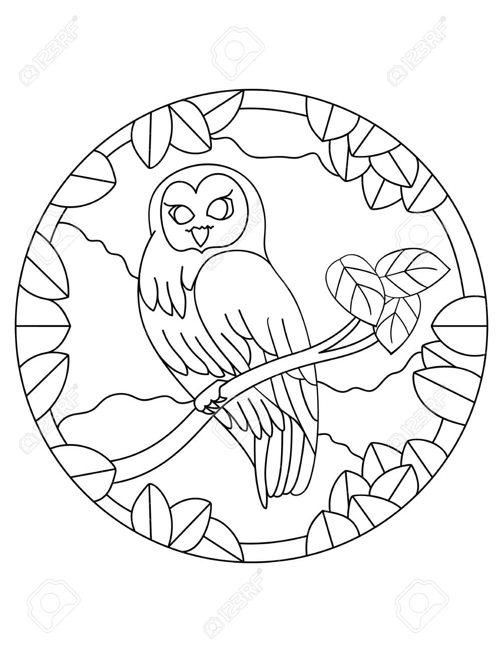 Owl pattern illustration of eagle