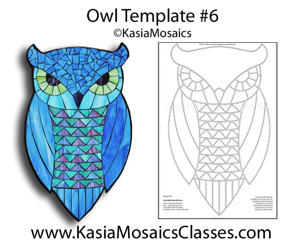 Kasia mosaics classes template download owl design horned owl