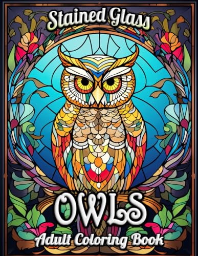 Stained glass owls adult coloring book unleash your creativity with intricate owl designs and mesmerizing patterns for stress relief and relaxation by laura seidel