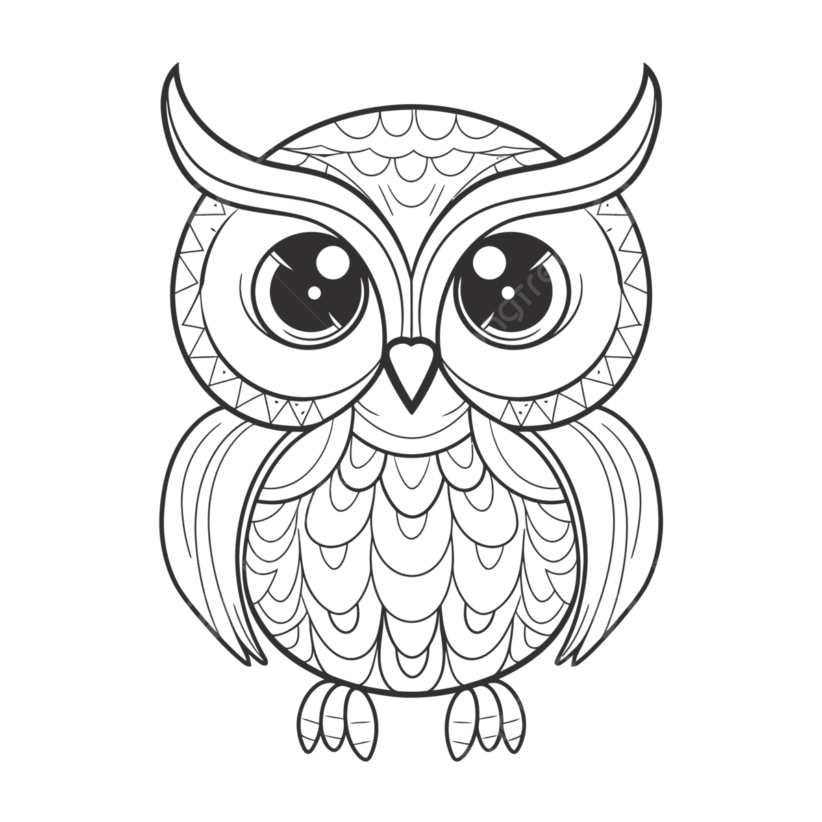 Cute owl coloring pages outline sketch drawing vector owl drawing wing drawing ring drawing png and vector with transparent background for free download