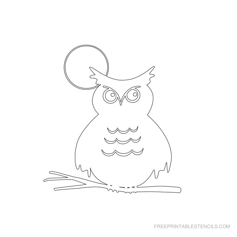 Free printable owl stencil