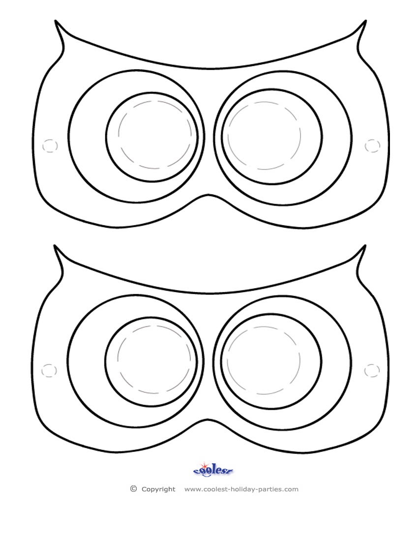 Printable owl mask