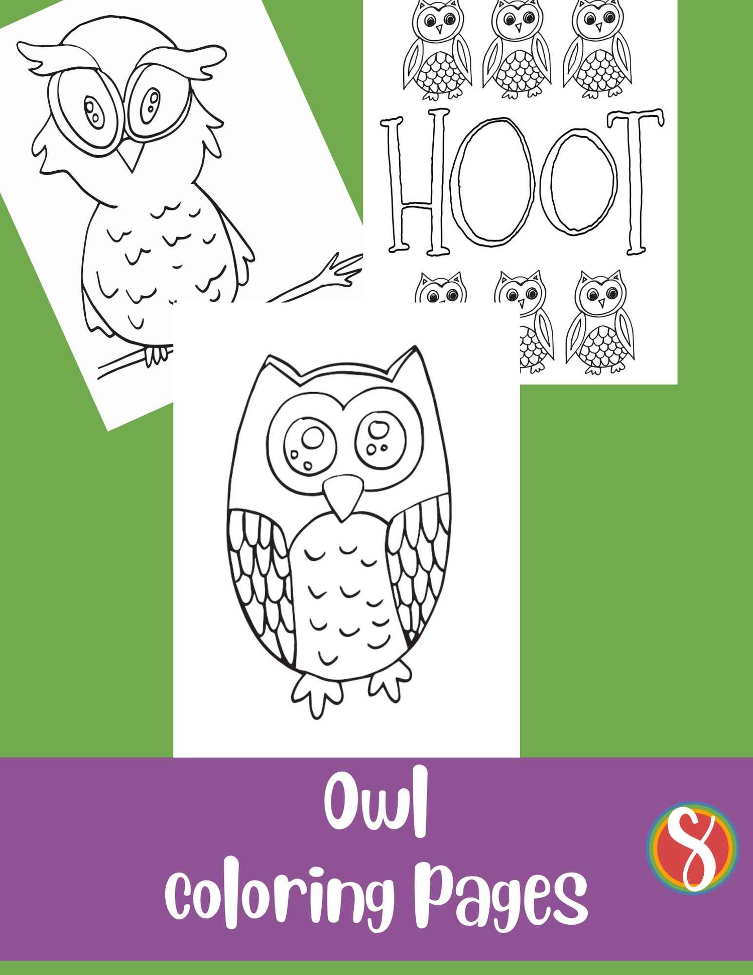 Free owl coloring pages â stevie doodles
