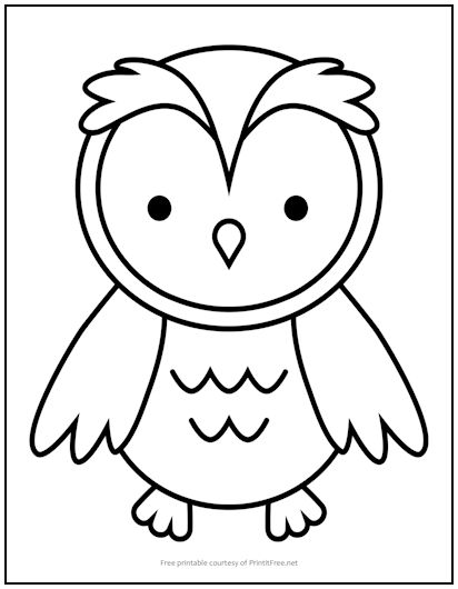 Baby owl coloring page print it free