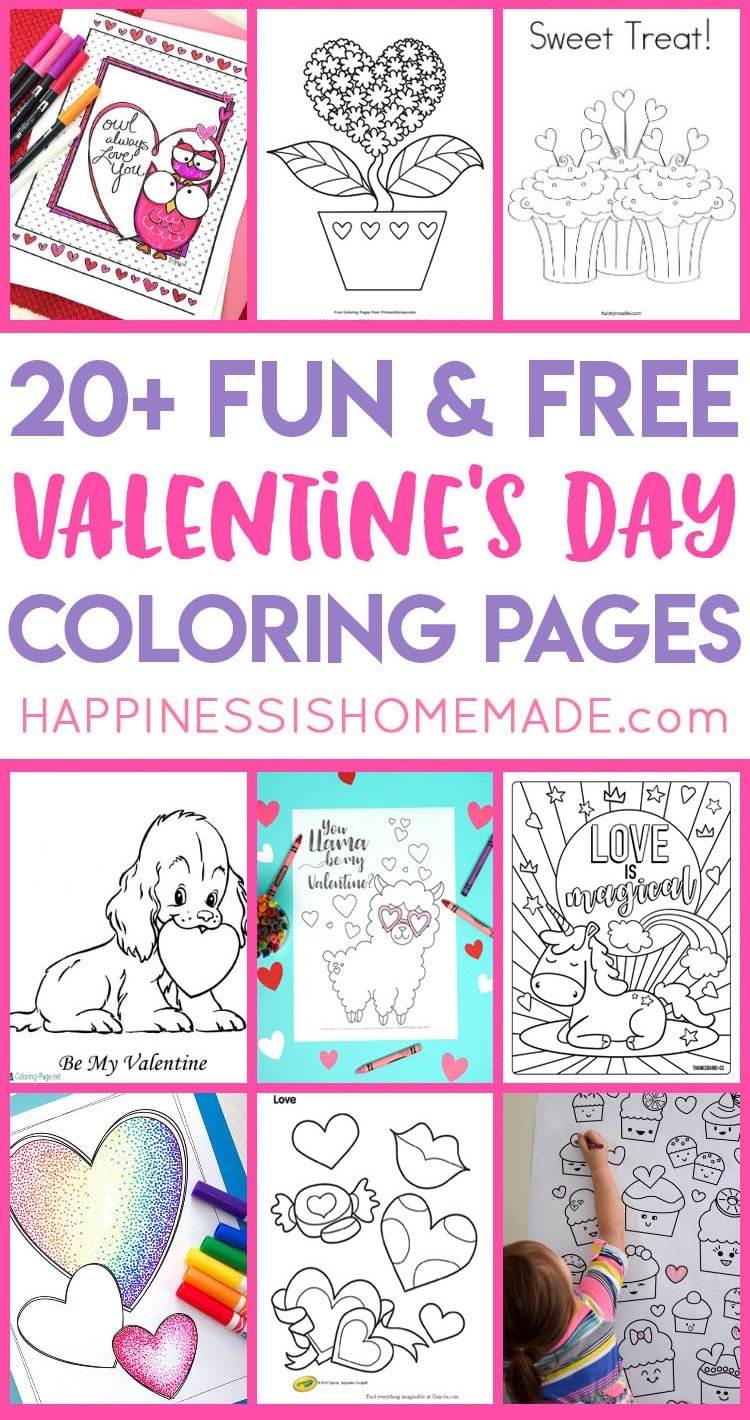 Valentines coloring pages