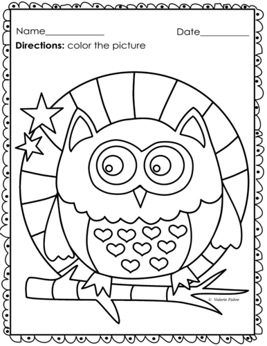 Valentine coloring pages teaching resources