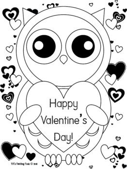 Valentines day owl coloring page valentines dayowl theme valentine coloring pages valentine coloring valentines day coloring page